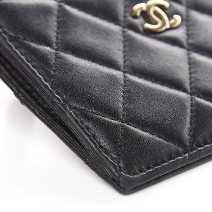 Chanel Lambskin Quilted Zip Card Holder Black 9 of 14