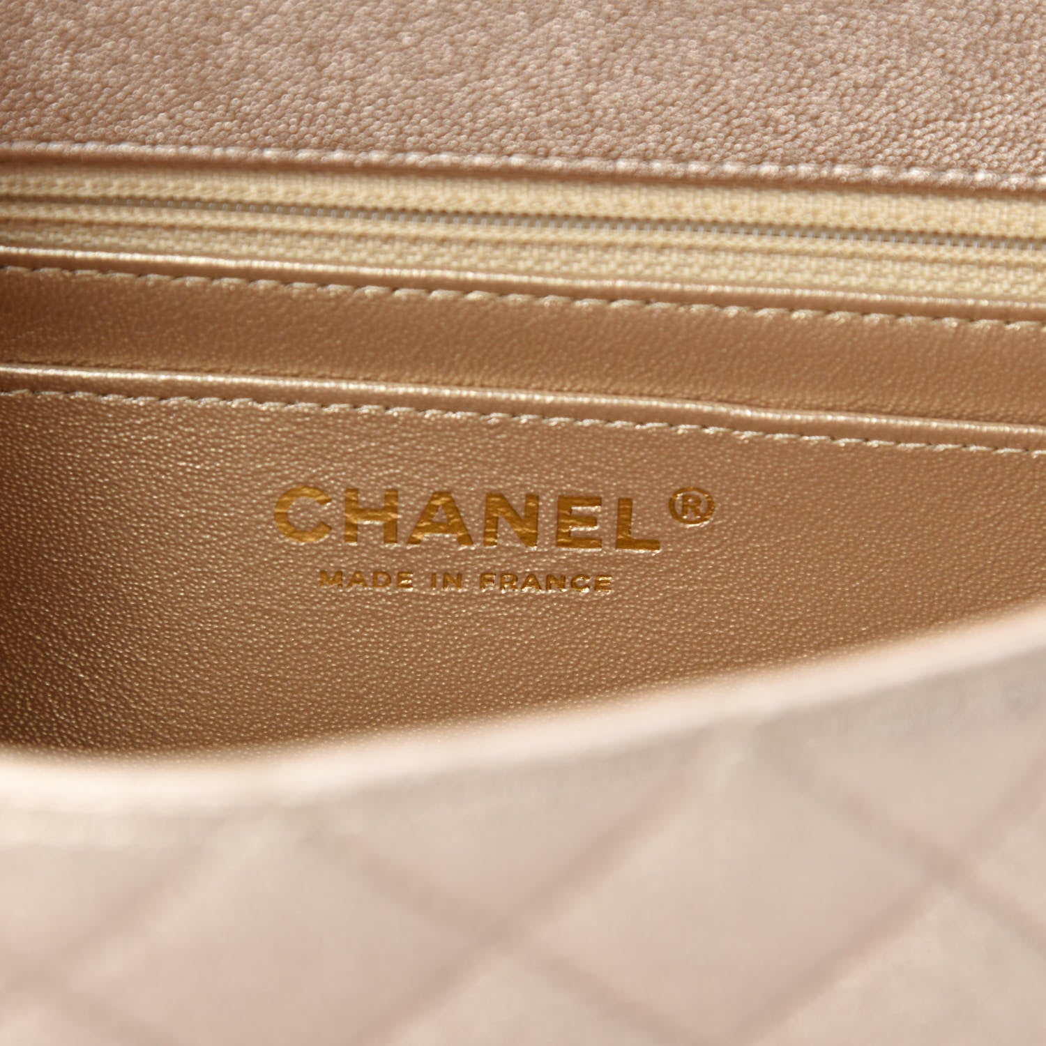 Chanel Metallic Lambskin Quilted Mini Rectangular Flap Gold 8 of 10