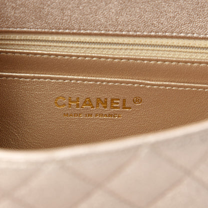 Chanel Metallic Lambskin Quilted Mini Rectangular Flap Gold 8 of 10