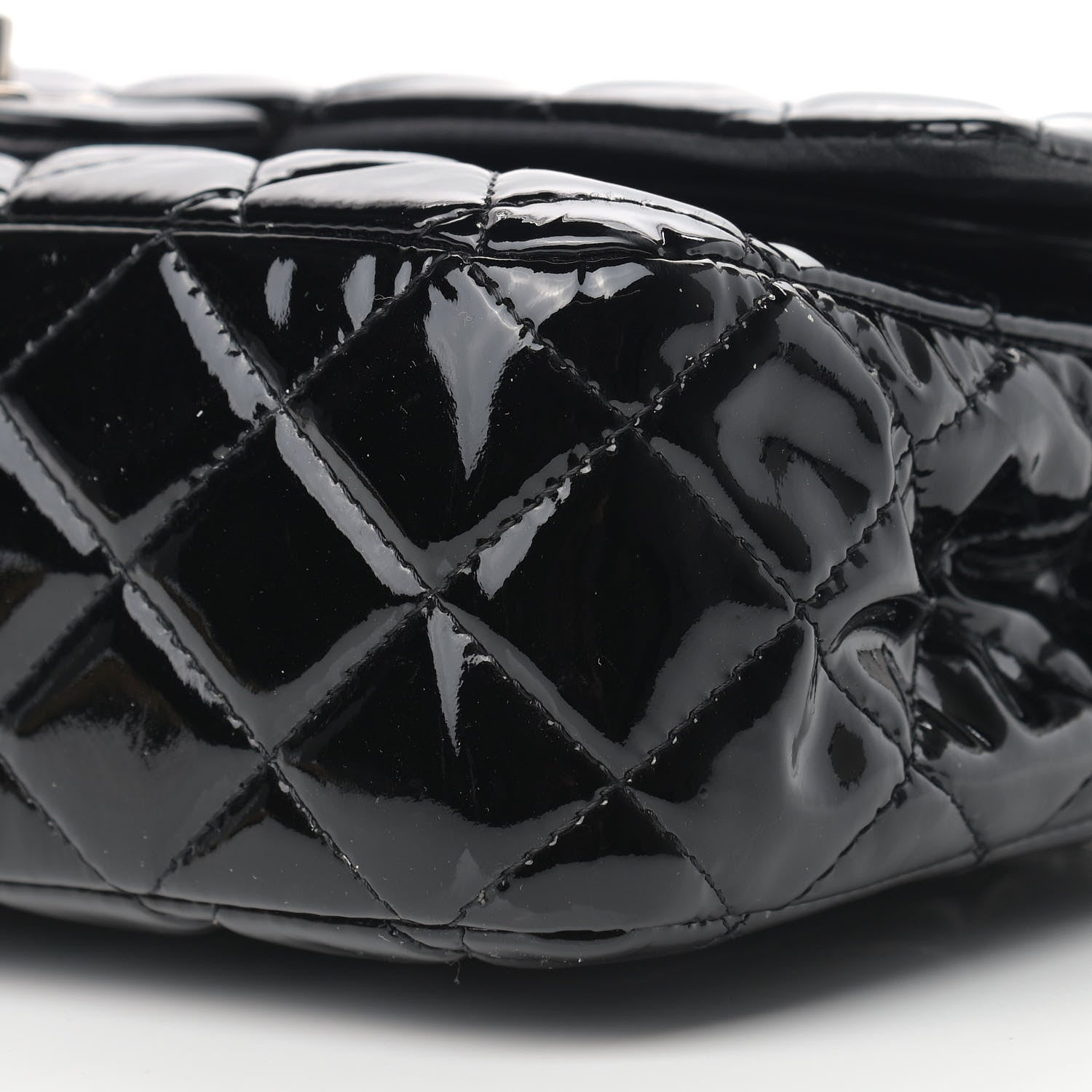 Chanel Patent Quilted Medium Double Flap Black 9 of 22