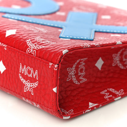 MCM Visetos Year Of The Ox Medium Standing Wristlet Zip Pouch Viva Red 11 of 11