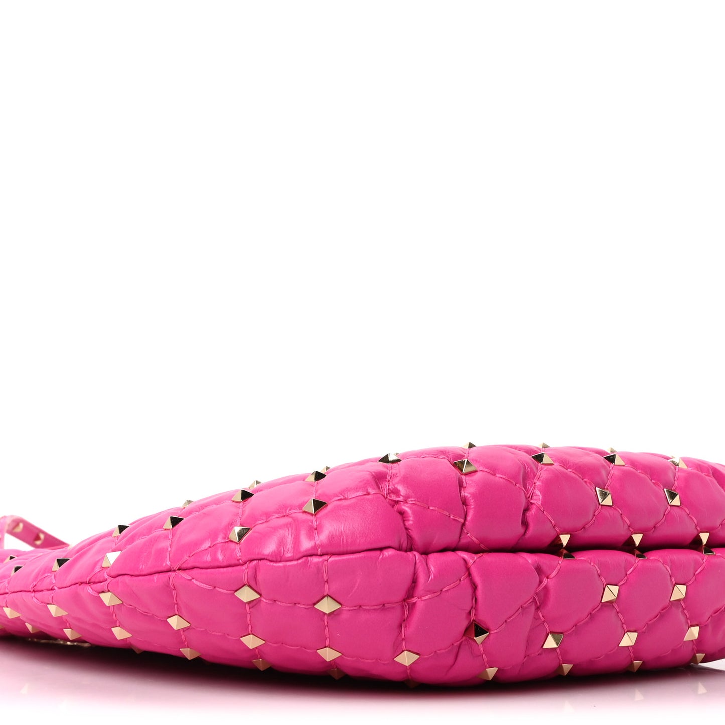 Nappa Small Rockstud Spike Hobo Fuxia