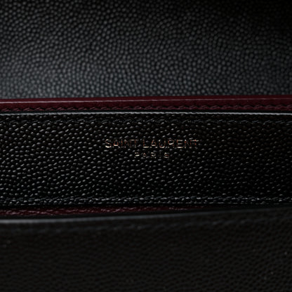 Saint Laurent Grain De Poudre Monogram Cassandra Clasp Bag Black 6 of 10