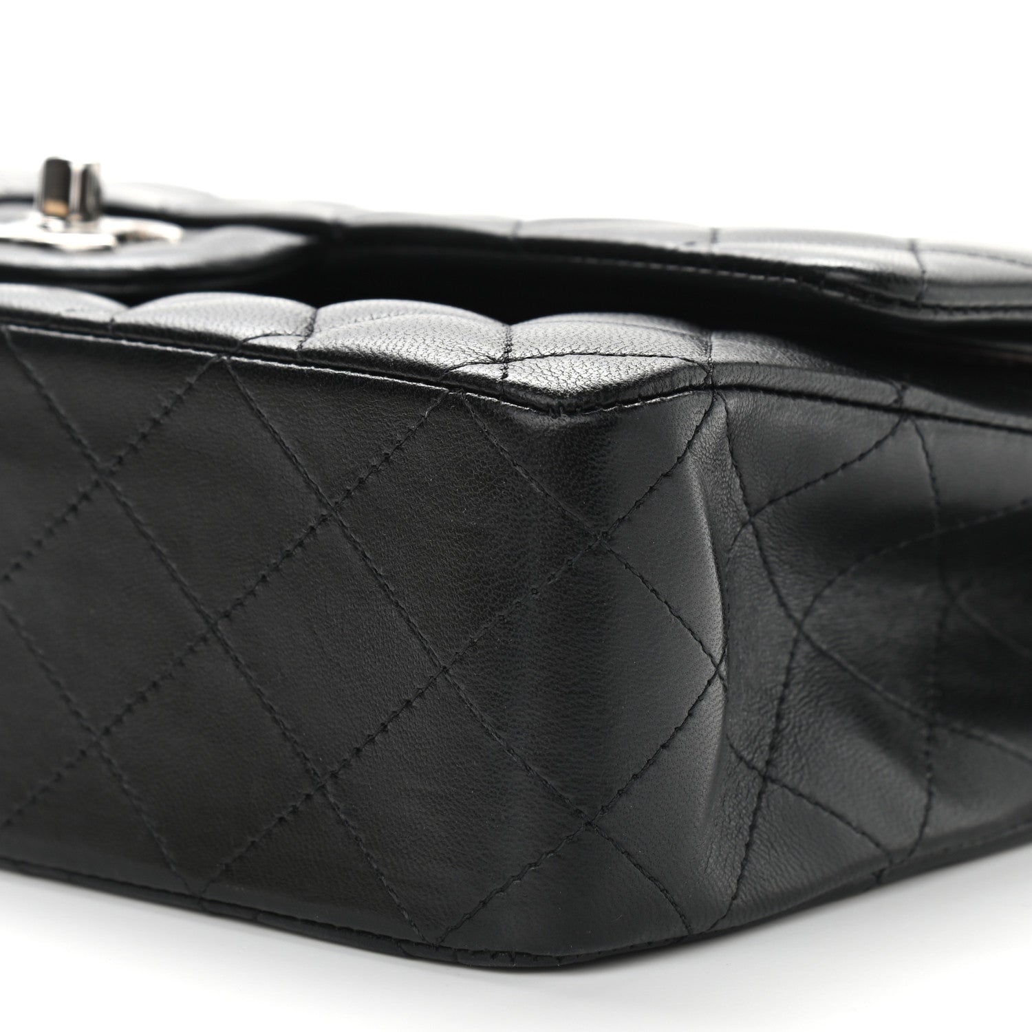 Chanel Lambskin Quilted Medium Double Flap Black 11 of 11
