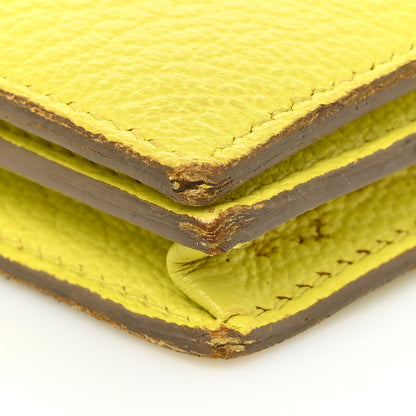 Hermes Chevre Mysore Bearn Gusset Wallet Lime 12 of 15