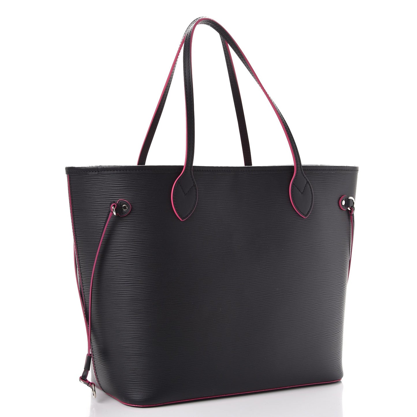 Epi Neverfull MM Black Hot Pink