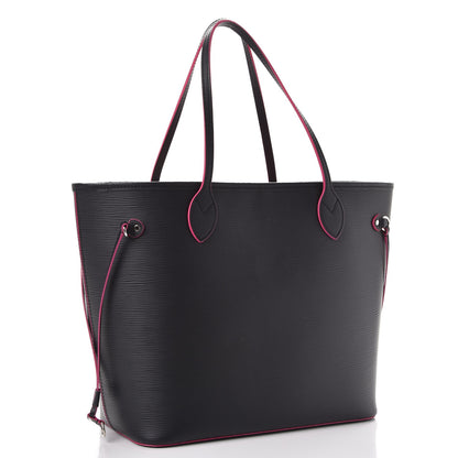 Louis Vuitton Epi Neverfull MM Black Hot Pink 4 of 12