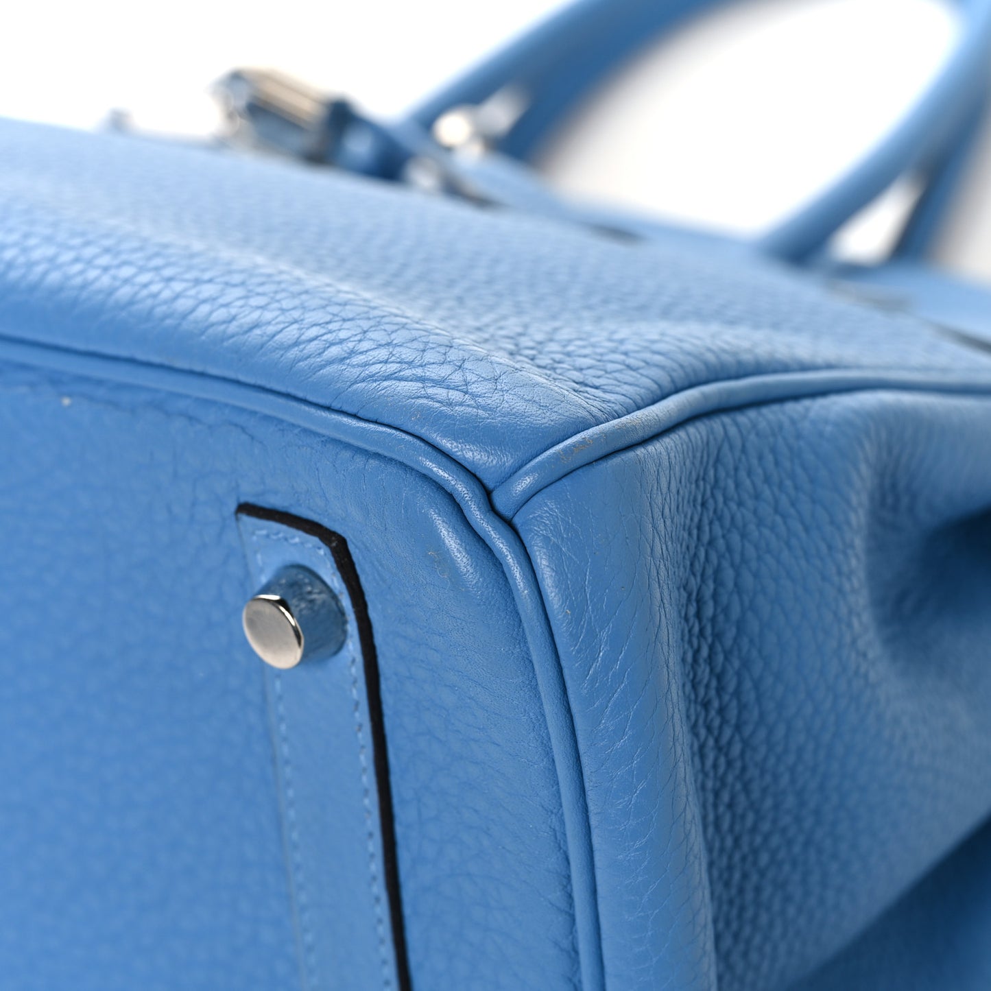 Taurillon Clemence Birkin 30 Bleu Paradis