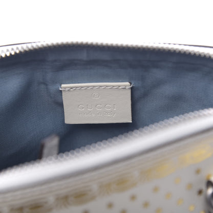 Gucci X SEGA Calfskin GUCCY Stars Mini Dome Shoulder Bag Mystic White Gold 6 of 10