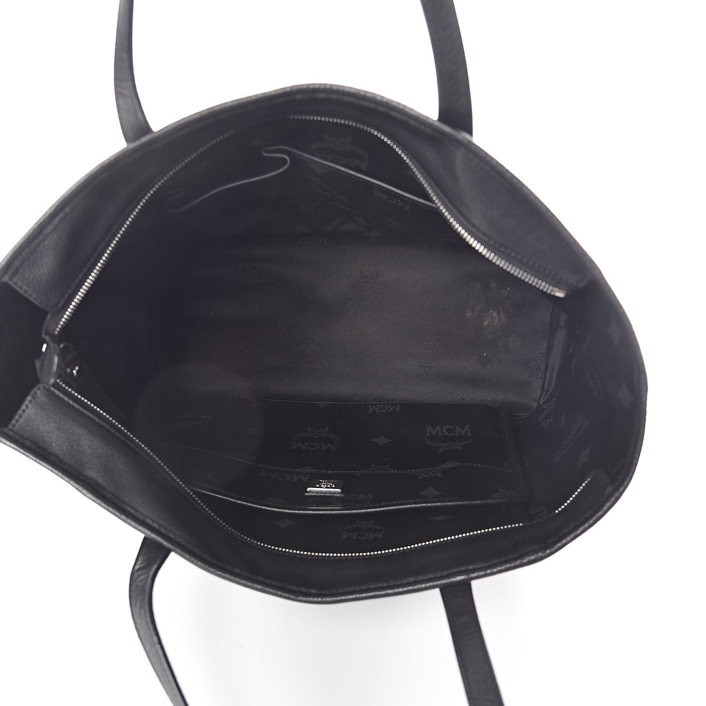 Visetos Medium Anya Zip Top Shopper Tote Black