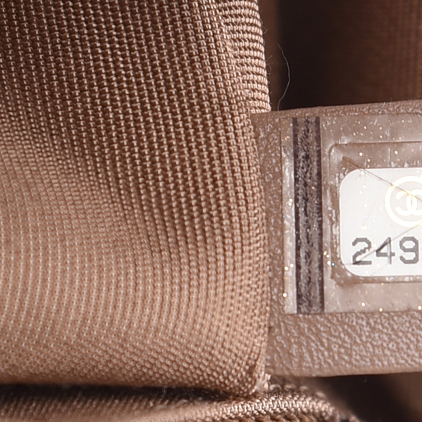 Caviar Chevron New Medium Boy Flap Dark Beige
