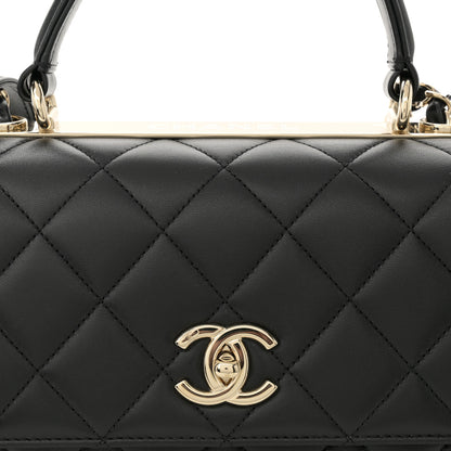 Chanel Lambskin Quilted Medium Trendy CC Flap Dual Handle Bag Black 9 of 11