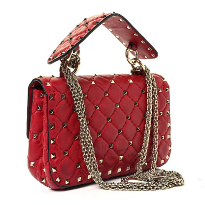Valentino Garavani Nappa Small Rockstud Spike Shoulder Bag Rosso Valentino 2 of 7