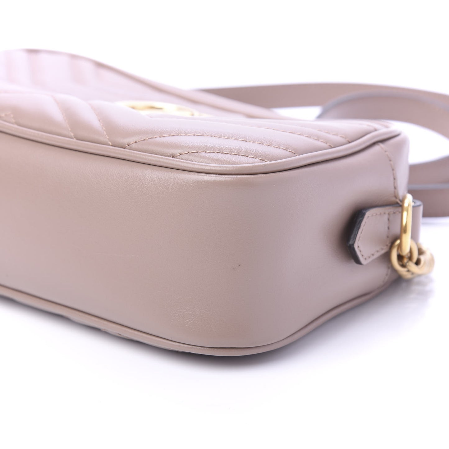 Calfskin Matelasse Small GG Marmont Chain Shoulder Bag Porcelain Rose
