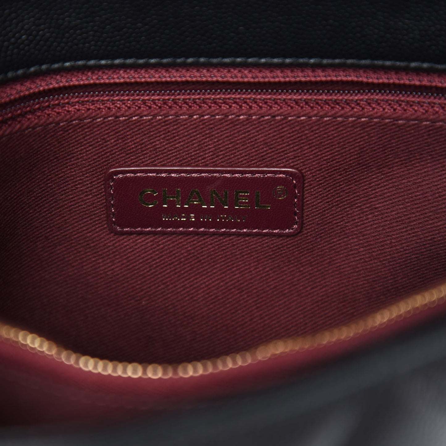 Caviar Quilted Small Coco Handle Flap Black