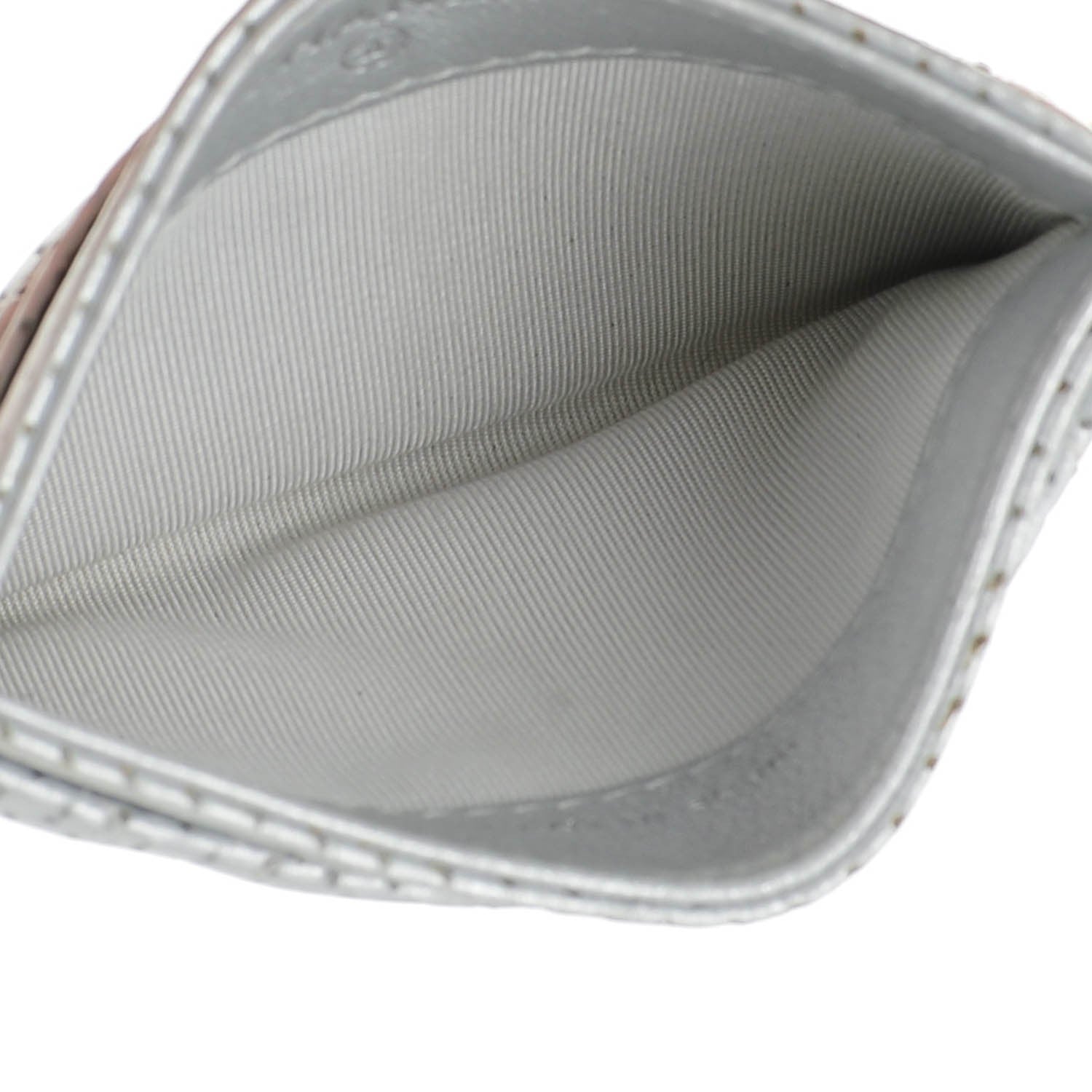 Chanel Perforated Lambskin Quilted Card Holder Light Silver 5 of 8
