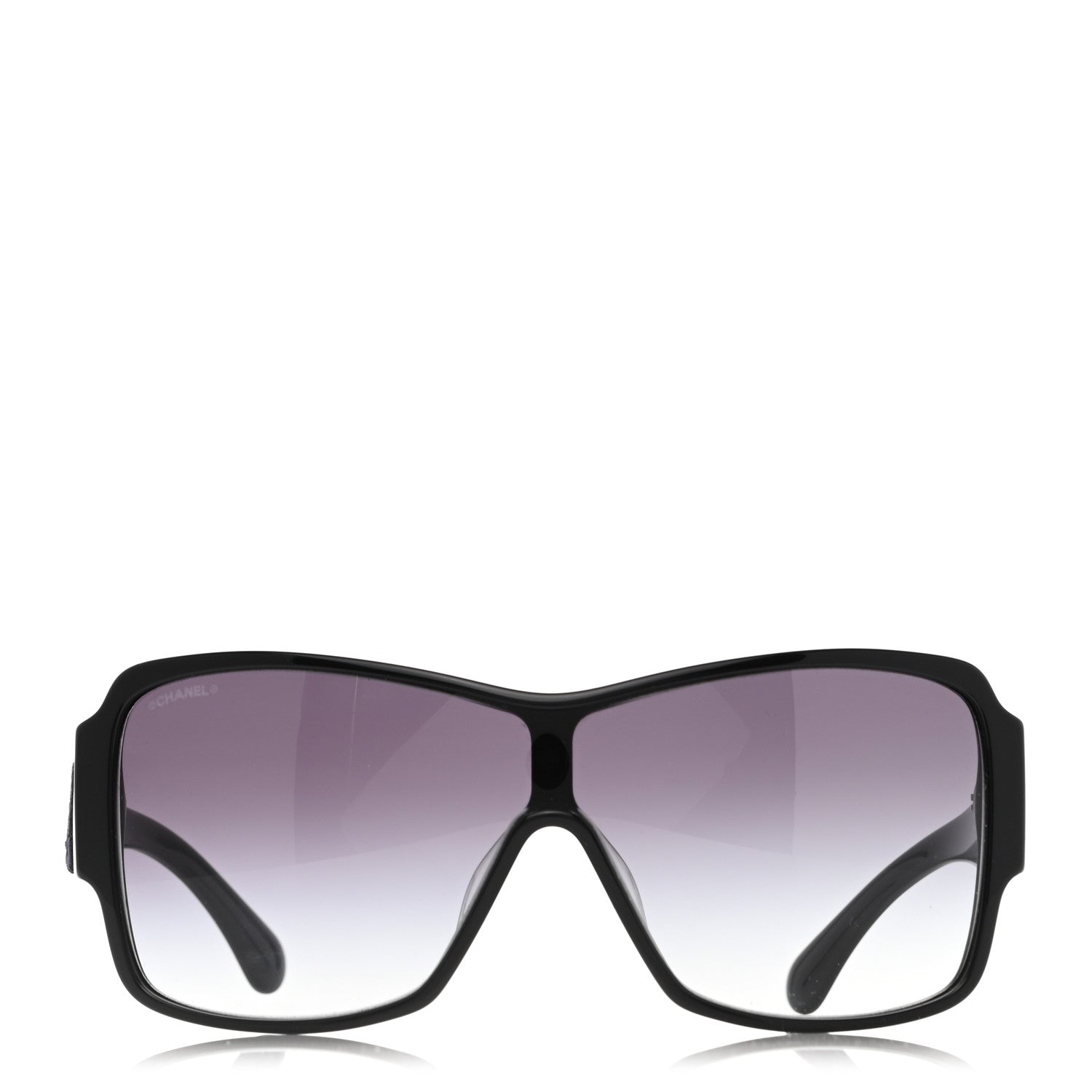 Chanel Acetate Shield Sunglasses 5449-A Black 2 of 7