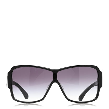 Chanel Acetate Shield Sunglasses 5449-A Black 2 of 7