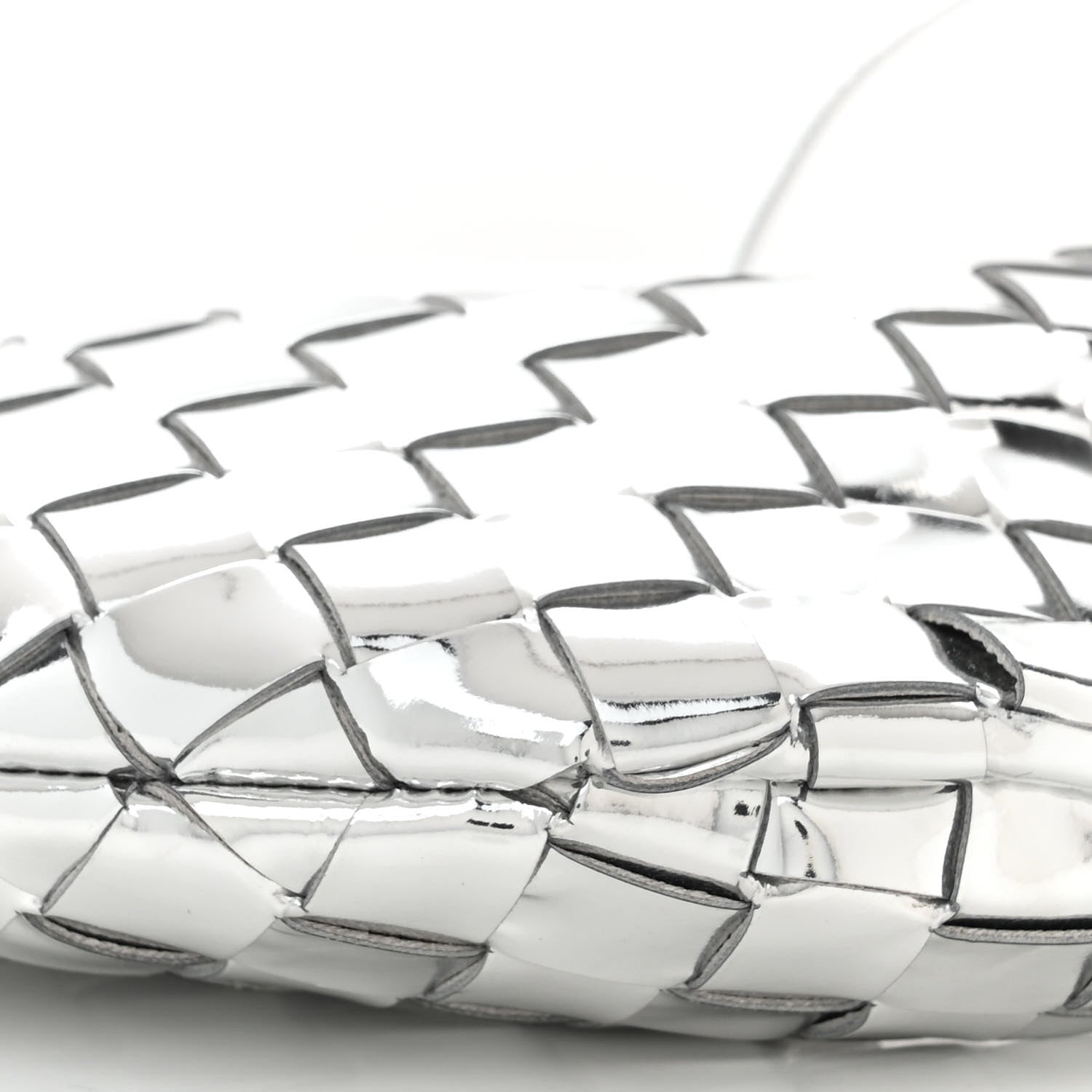Bottega Veneta Mirror Laminated Nappa Intrecciato Mini Sardine Bag Silver 9 of 9