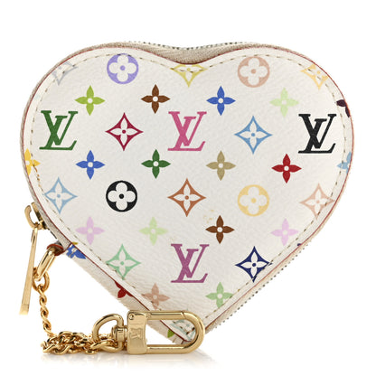 Louis Vuitton Monogram Multicolor Coeur Heart Coin Purse White 1 of 11