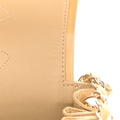 Chanel Patent Quilted Accordion Double Flap Beige 12 of 12