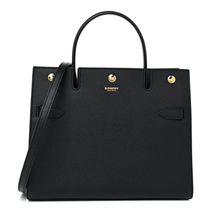 Burberry Grainy Calfskin Small Title Bag Black 1 of 11