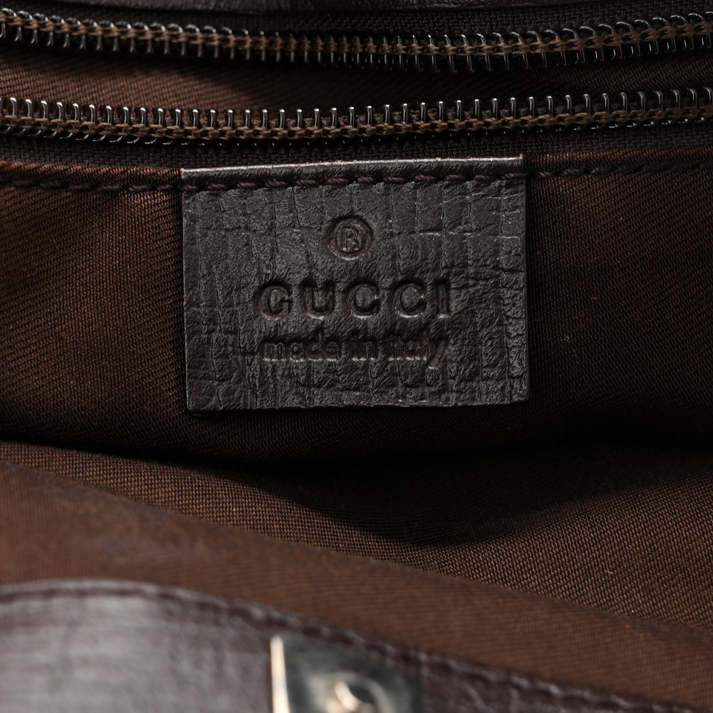 GG Plus Monogram Small Vertical Tote Dark Brown
