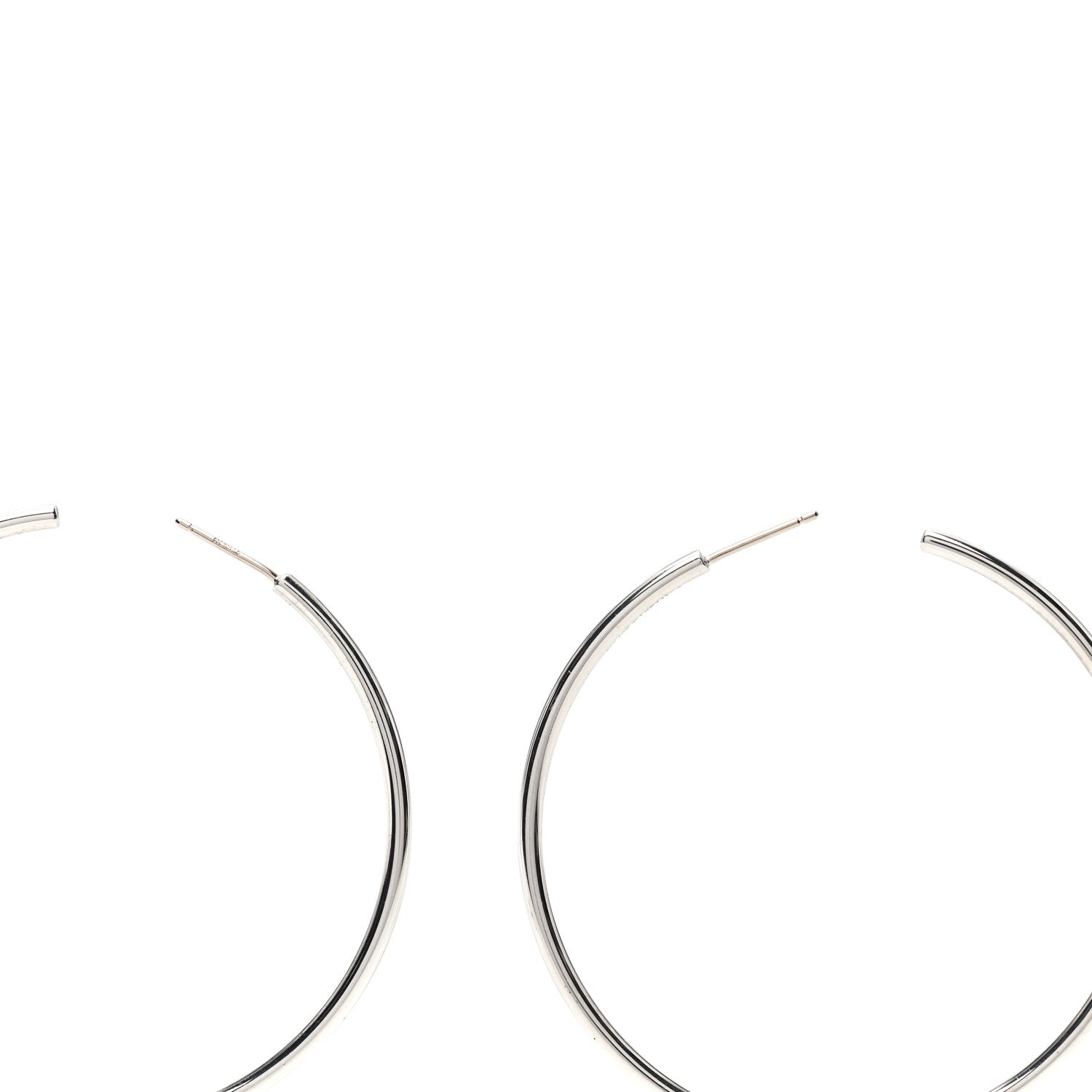 Tiffany Sterling Silver Large Hoop Earrings 3 of 5