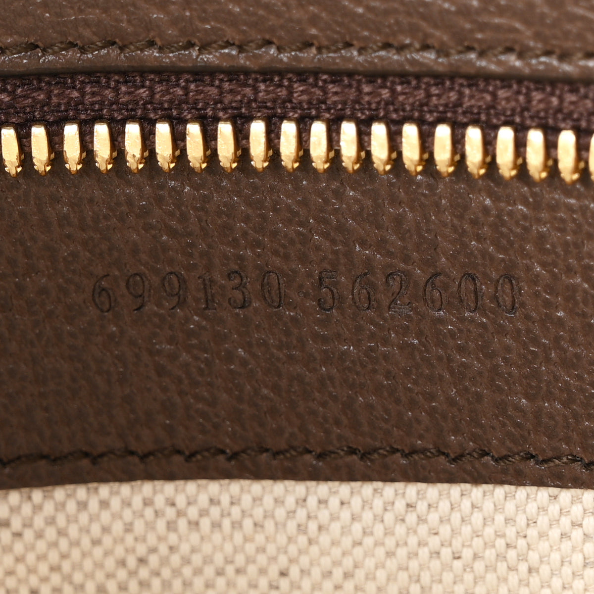 Gucci Monogram Jumbo GG Textured Dollar Calfskin Web Wristlet Messenger Bag Camel Ebony New Acero 7 of 11