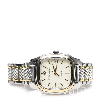 David Yurman Stainless Steel 18K Yellow Gold 35mm Thoroughbred Automatic Watch 3 of 7