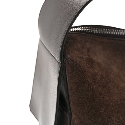 Salvatore Ferragamo Suede Calfskin Gancini Twins Slouchy Crossbody Bag Brown 11 of 13