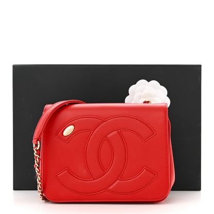 Chanel Lambskin CC Mania Flap Bag Red 12 of 12