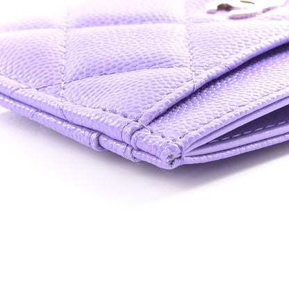 Chanel Caviar Quilted Card Holder Purple 7 of 12