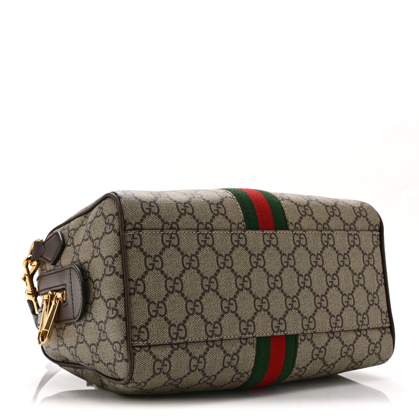 GG Supreme Monogram Web Small Ophidia Top Handle Bag  Beige Ebony