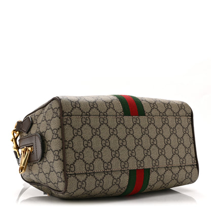 Gucci GG Supreme Monogram Web Small Ophidia Top Handle Bag  Beige Ebony 4 of 11
