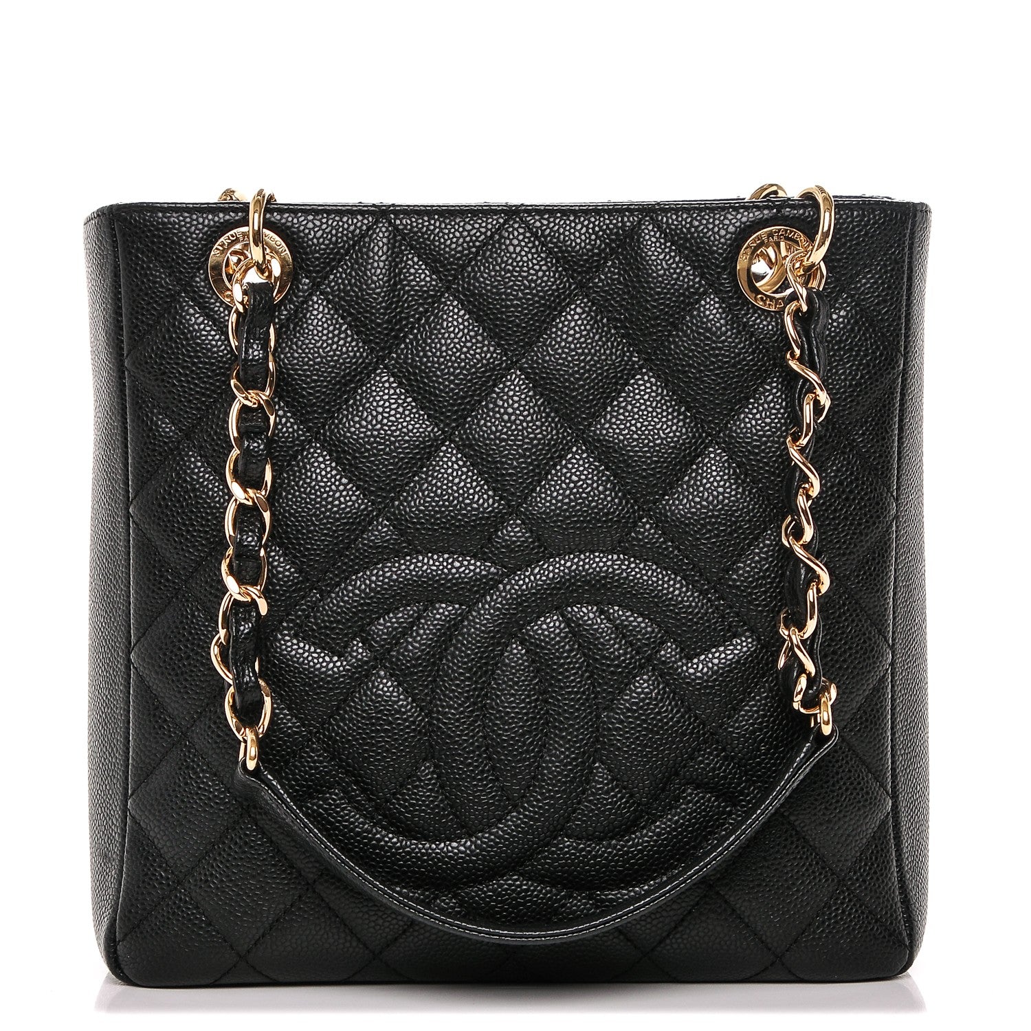 Chanel Caviar Quilted Petit Shopping Tote PST Black 1 of 7