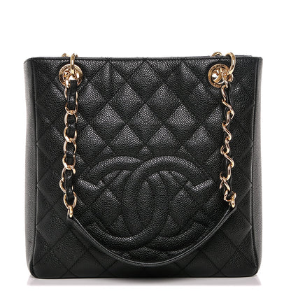 Chanel Caviar Quilted Petit Shopping Tote PST Black 1 of 7