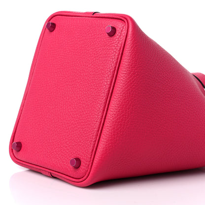 Hermes Taurillon Clemence Monochrome Picotin Lock 18 PM Rose Mexico 8 of 9