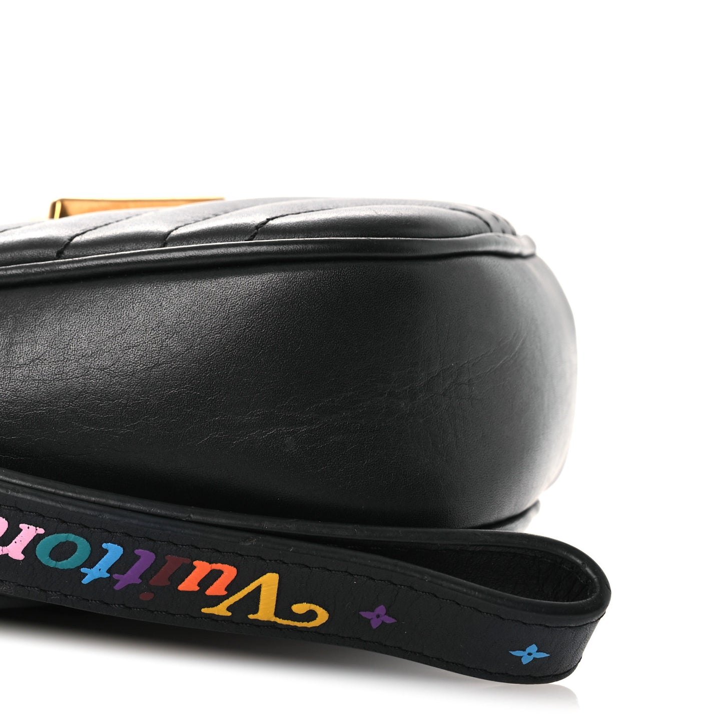 Calfskin New Wave Heart Bag Black
