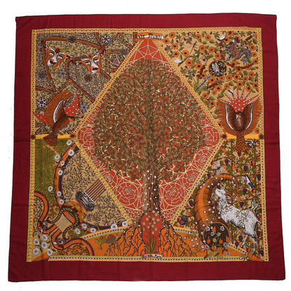 Hermes Cashmere Silk Axis Mundi Shawl 140 1 of 7