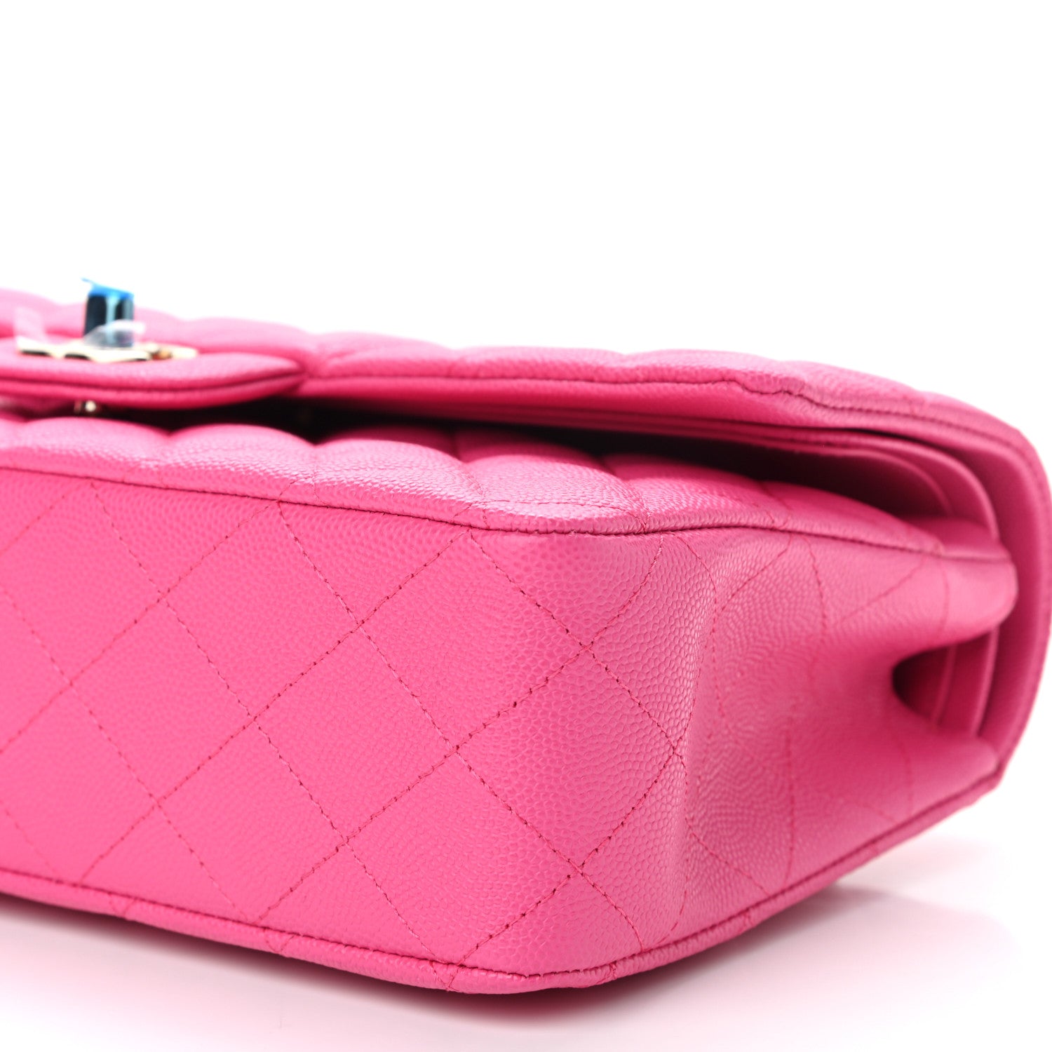 Chanel Caviar Quilted Medium Double Flap Dark Pink 5 of 10