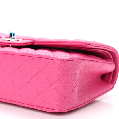 Chanel Caviar Quilted Medium Double Flap Dark Pink 5 of 10