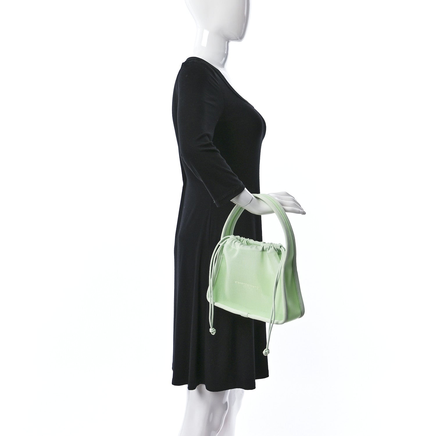 Alexander Wang Ribbed Knit Small Ryan Bag Absinthe 2 of 8