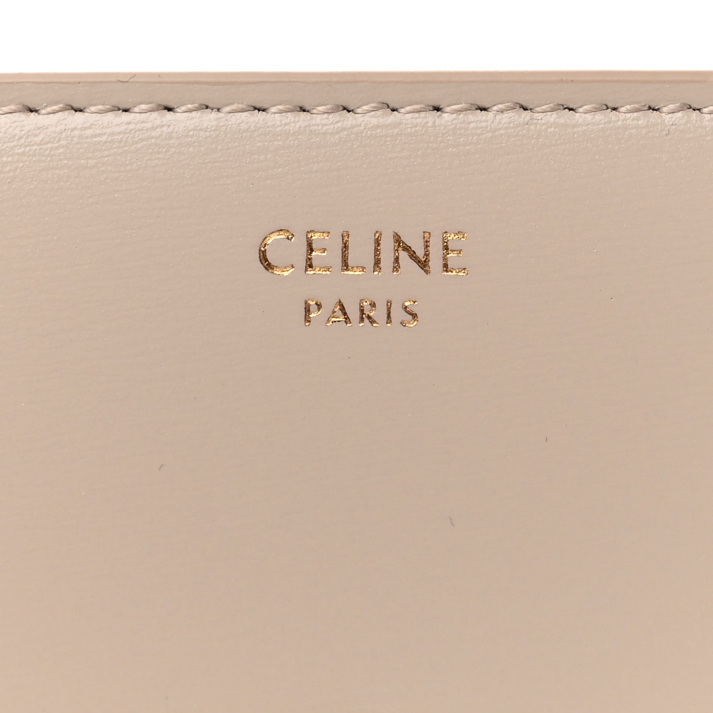 Shiny Calfskin Small Triomphe Wallet Pale Beige