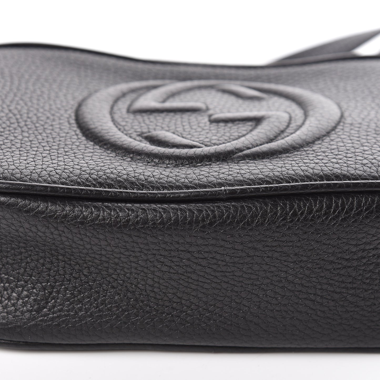 Pebbled Calfskin Mini Soho Disco Bag Black