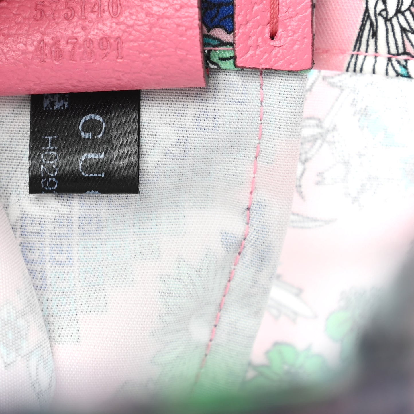 Patent Canvas Frame Logo Bouquet Print Vertical Tote Pink Daisy