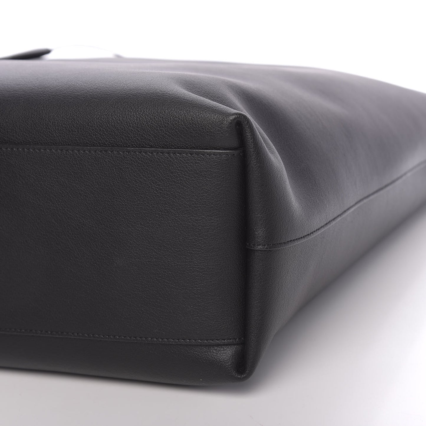Calfskin Bold Shopping Tote Black