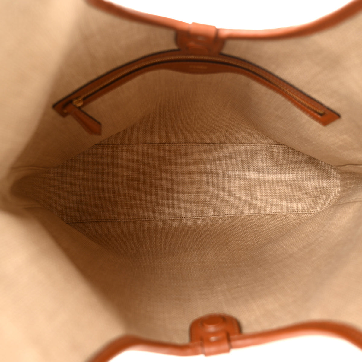 Fendi Paglia Chicco Riso Logo Embroidered Hobo Alchemy Brandy 6 of 11