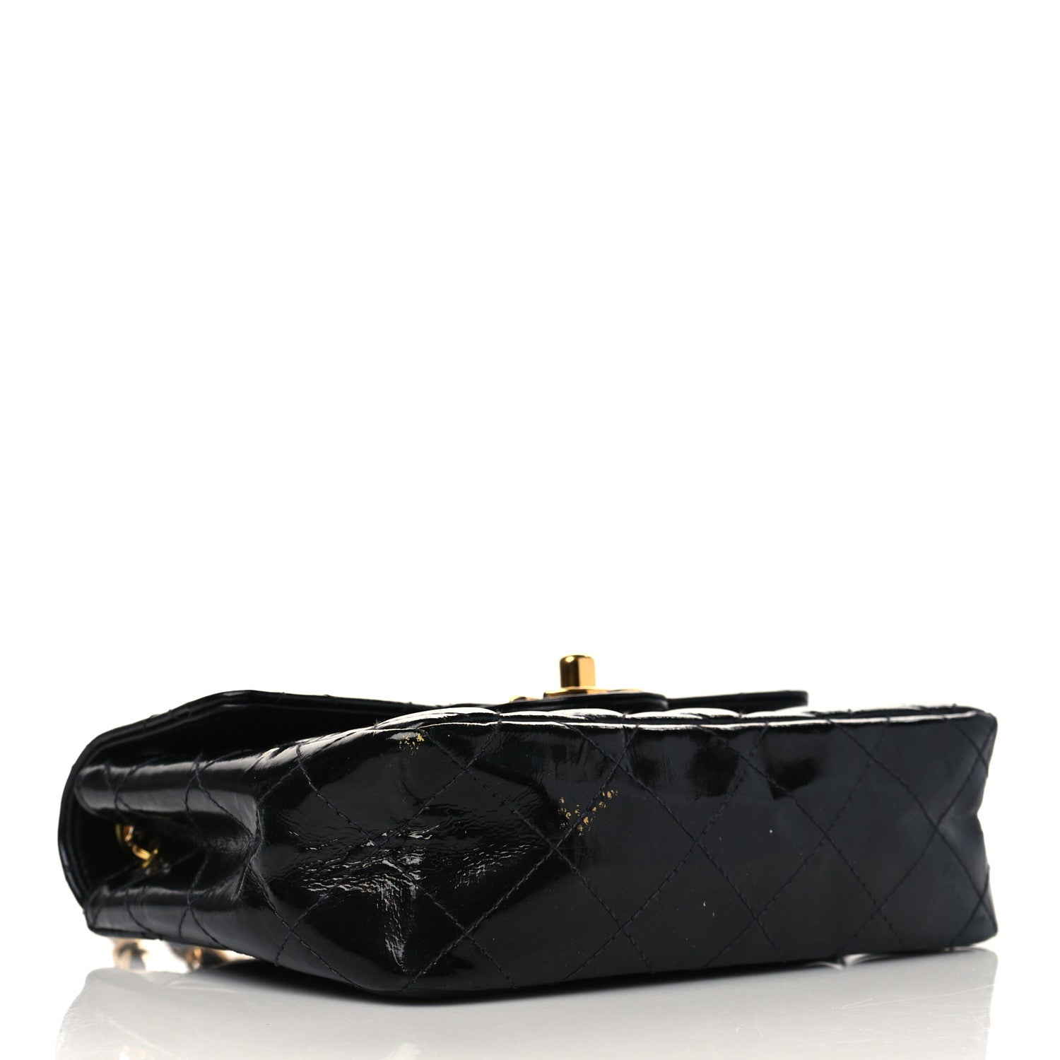 Chanel Patent Calfskin Quilted Mini Square Flap Black 4 of 8
