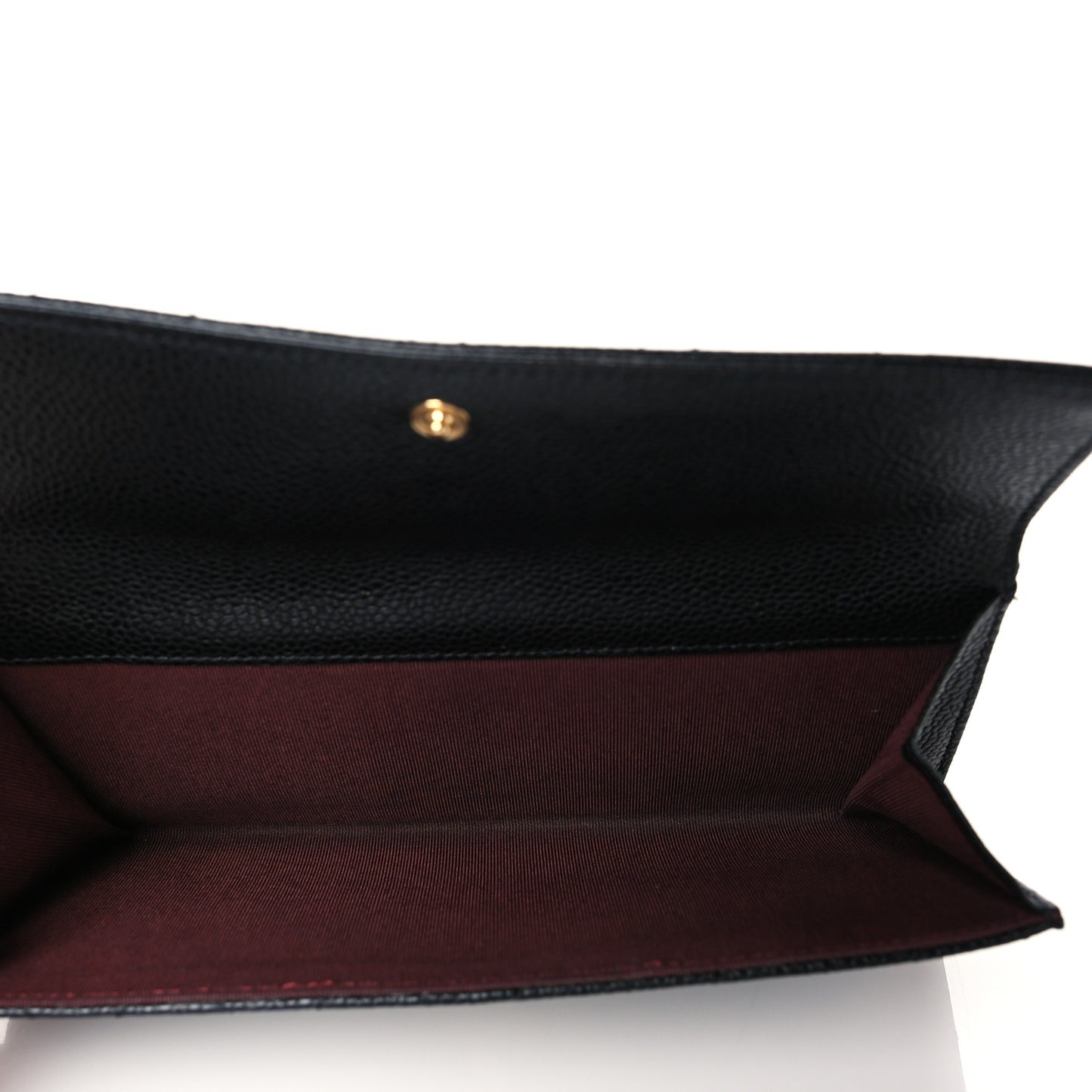 Caviar Quilted CC French Flap Wallet Black
